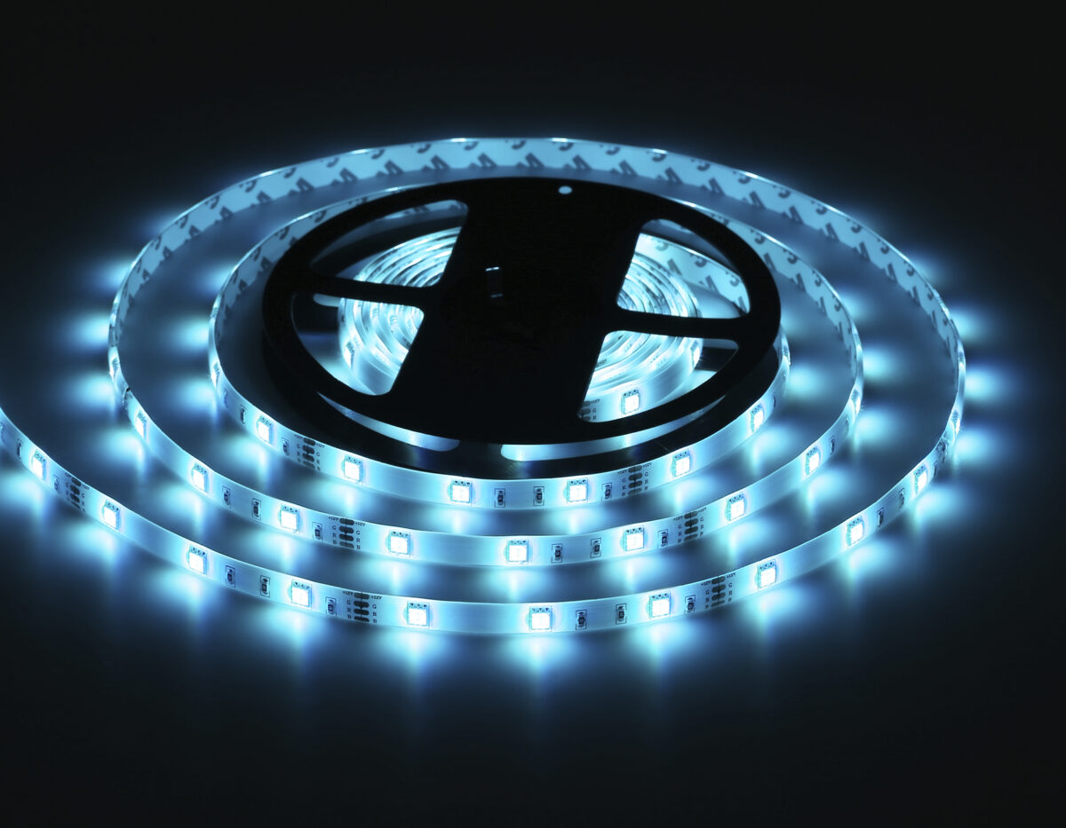 GS2501 5050 30Led/ 7.2W m/ 12V IP65 RGB/ 5000*10*2.87mm (4 конт.) комплект — изображение 2