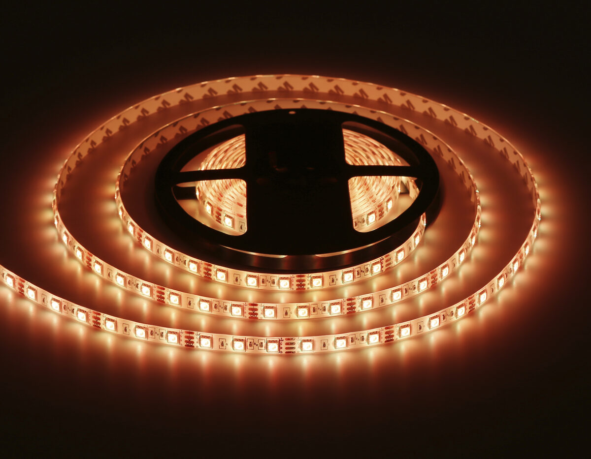 GS2502 5050 60Led/ 14.4W m/ 12V IP65 RGB/ 5000*10*2.87mm (4 конт.) комплект — изображение 10