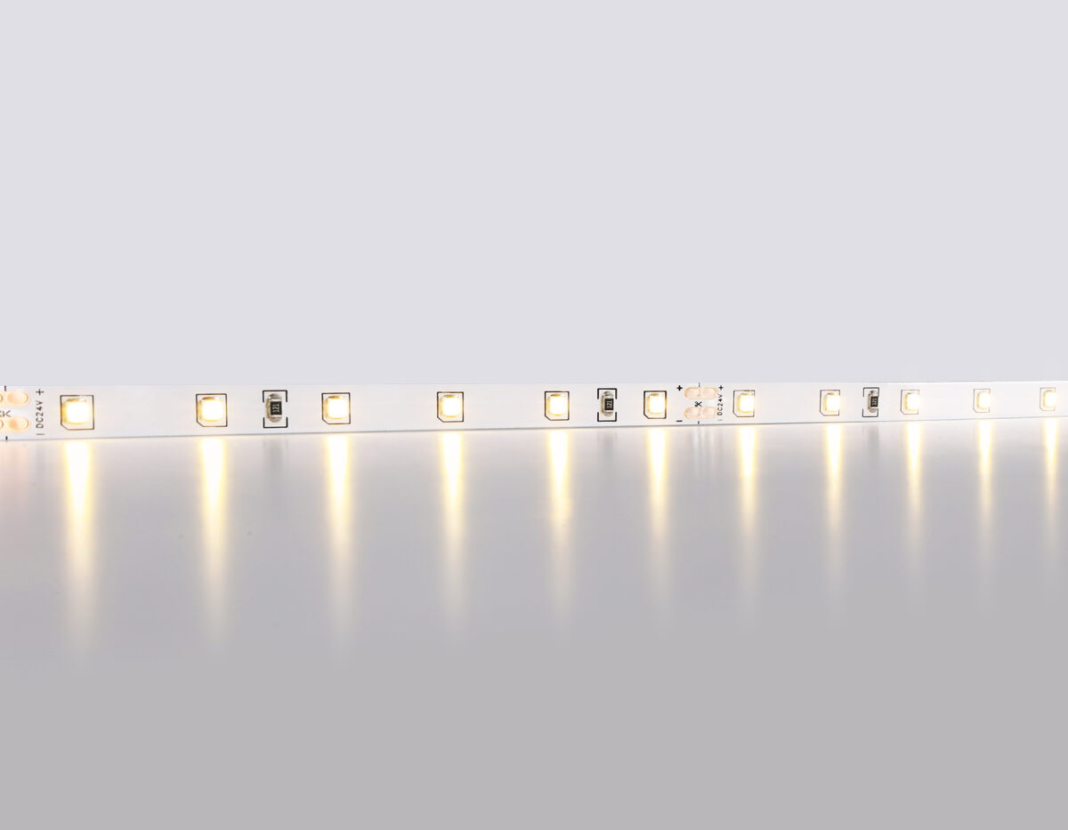 GS3001 2835 60Led/ 6W m/ 24V IP20 3000K/ 5000*8*1.2mm (2 конт.) — изображение 1