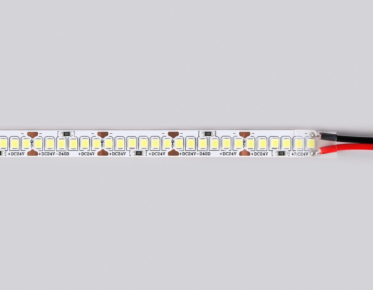 GS3403 2835 240Led/ 20W m/ 24V IP20 6500K/ 5000*10*1.2mm (2 конт.) — изображение 3