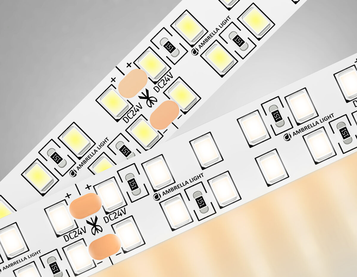 GS3701 2835 240Led /24W m/ 24V IP20 3000K/ 5000*14*1.2mm (2 конт.) — изображение 9