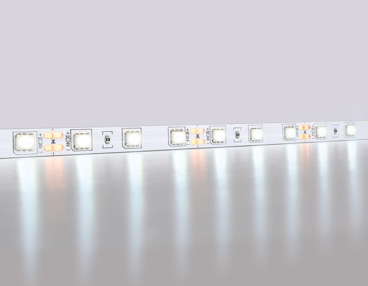 GS4003 5050 60Led/ 14.4W m/ 24V IP20 6500K/ 5000*10*1.87mm (2 конт.) — изображение 1