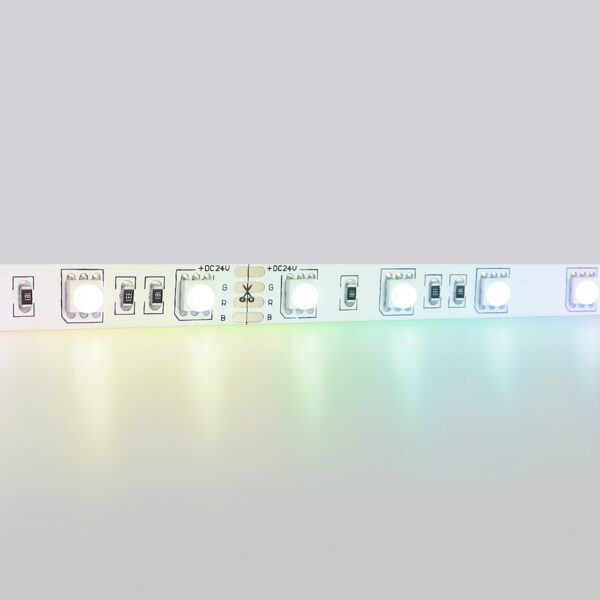 GS4302 5050 60Led/ 14.4W m/ 24V IP20 RGB/ 5000*10*1.87mm (4 конт.)