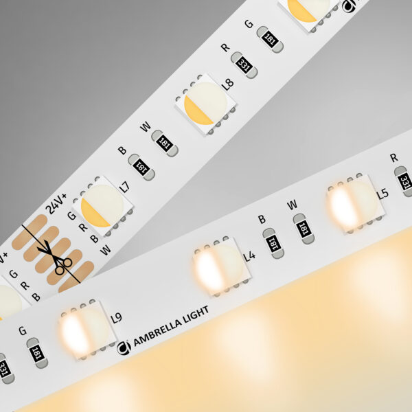 GS4401 5050 60Led /10W m/ 24V IP20 RGBW+3000K/ 5000*10*1.87mm (5 конт.)