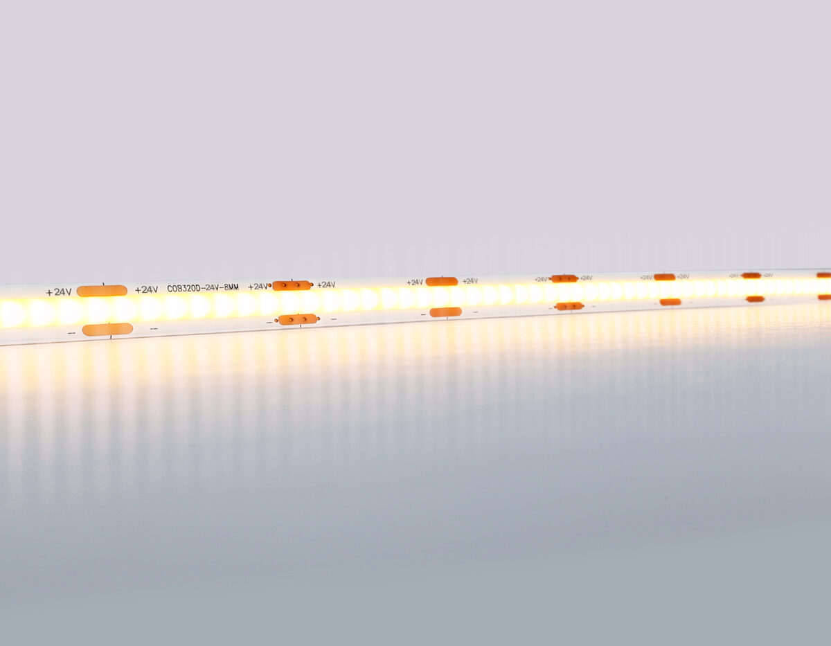 GS4651 COB 320Led/ 10W m/ 24V IP20 3000K/ 5000*8*1.54mm (2 конт.) — изображение 1