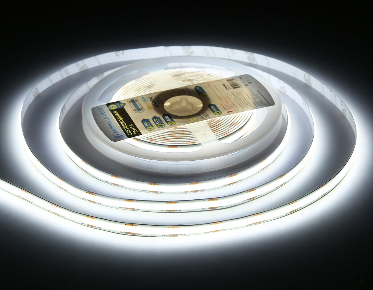 GS4653 COB 320Led/ 10W m/ 24V IP20 6500K/ 5000*8*1.54mm (2 конт.) — изображение 7