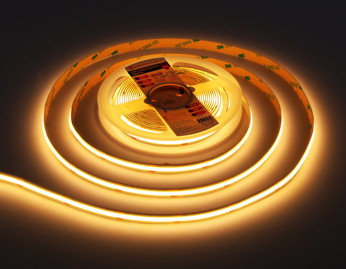 GS4751 COB 528Led/14W m/ 24V IP20 3000K/ 5m*10mm*2mm (2 конт.) — изображение 2