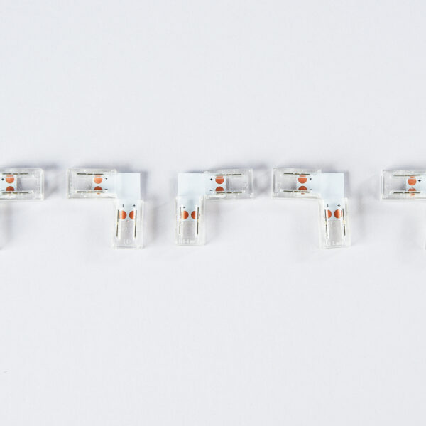 GS6851 Соединитель угловой L COB 12/24V для лент 8mm (2 конт.) (5шт)