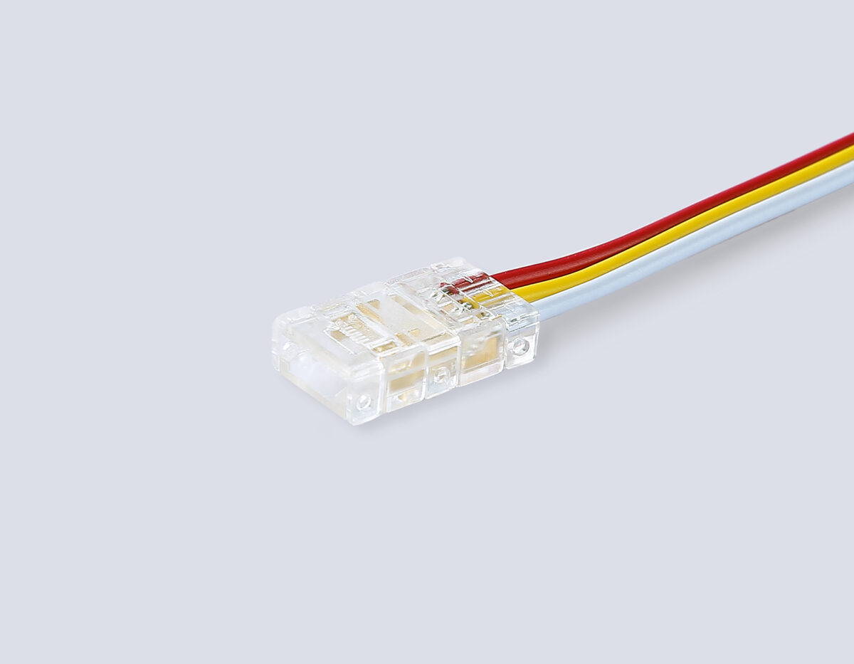 GS7911 Соединитель гибкий двухсторонний COB CCT 12/24V для лент 8mm (3 конт.) (5шт) — изображение 1