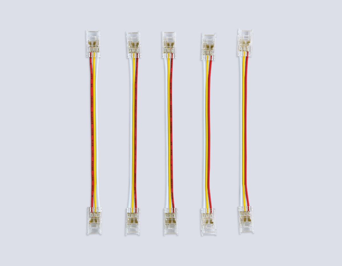 GS7911 Соединитель гибкий двухсторонний COB CCT 12/24V для лент 8mm (3 конт.) (5шт) — изображение 2