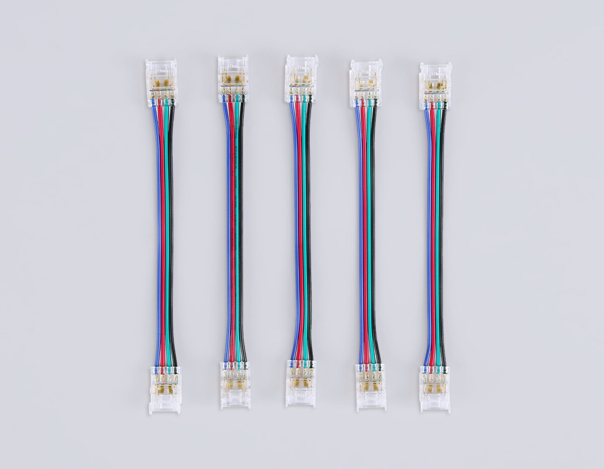 GS7921 Соединитель гибкий двухсторонний COB RGB 12/24V для лент 10mm (4 конт.) (5шт) — изображение 2