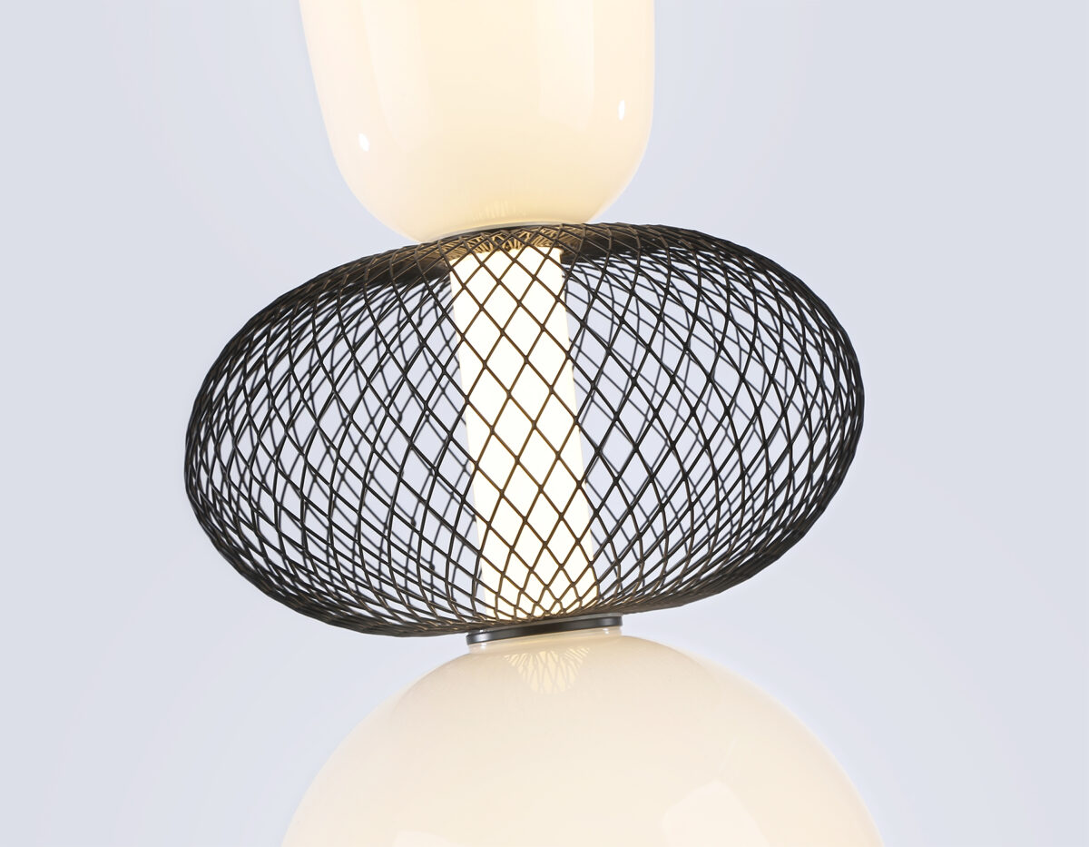 LH11008 BK/FR черный/белый матовый 24W 3000K D220*570 — изображение 4