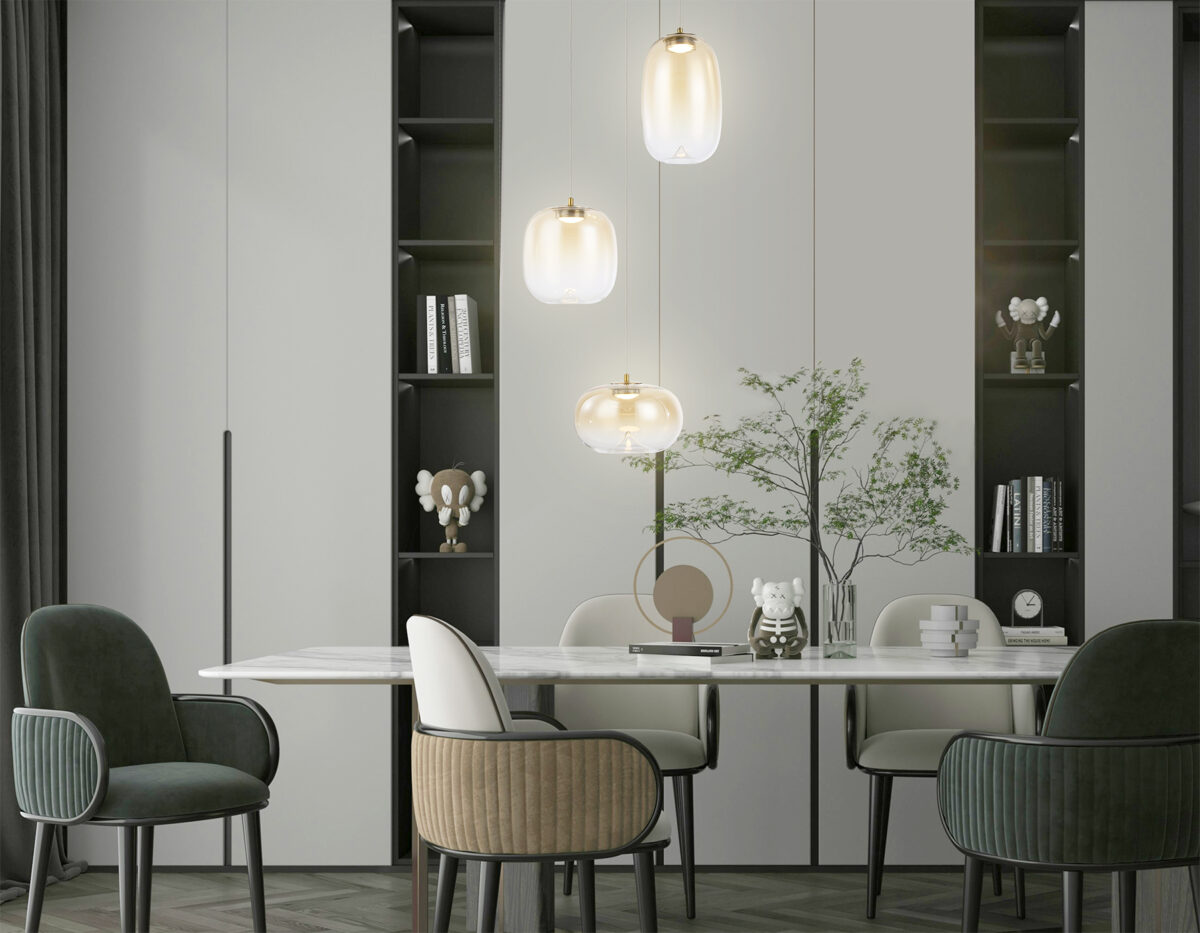 LH11105/3 BS/TI латунь/янтарь 12W 3000K D350*1505 — изображение 6