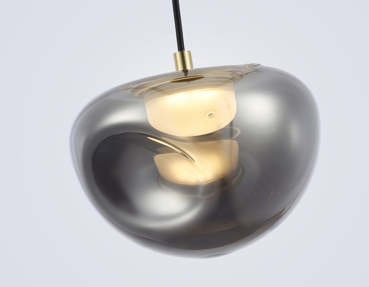 LH12001 BK/GD/SM черный/золото/дымчатый 6W 3000K D180*145 — изображение 4