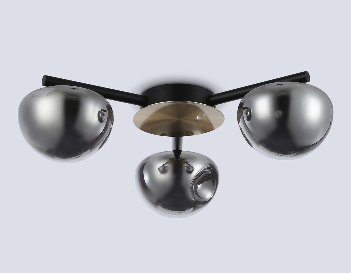 LH12006/3 BK/GD/SM черный/золото/дымчатый 18W 3000K D640*170 — изображение 3