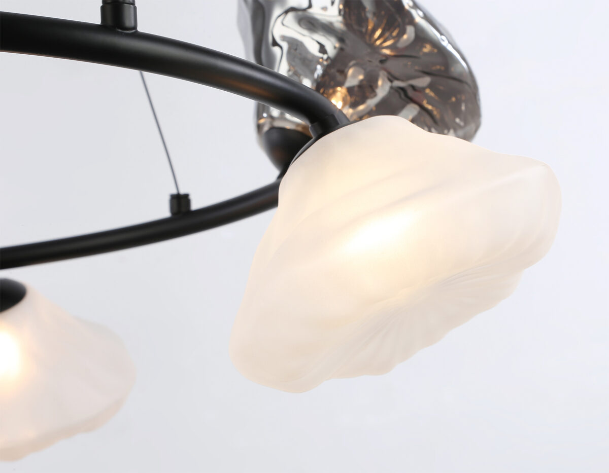 LH15003/6 BK/FR/SM черный/белый матовый/дымчатый G9*6 max 40W D630*1150 — изображение 6