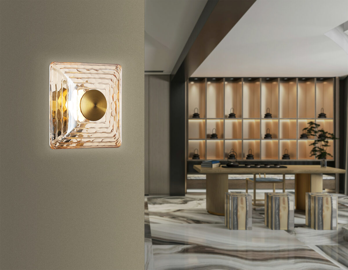 LH31035 BS/TI латунь/янтарь 6W 3000K 150*150*85 — изображение 5