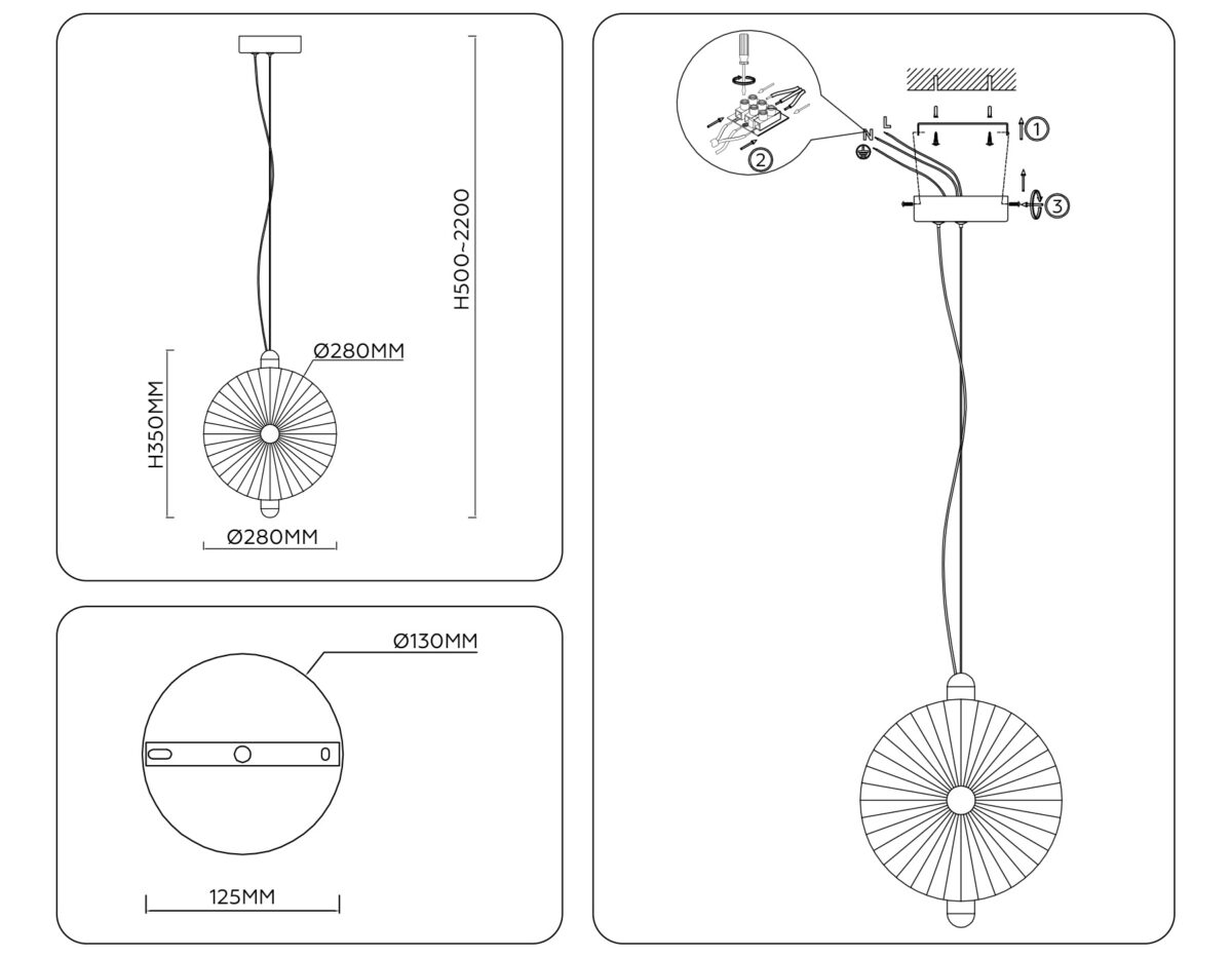 LH31147 BS/CL латунь/прозрачный 13W 3000K 280*60*350 — изображение 2