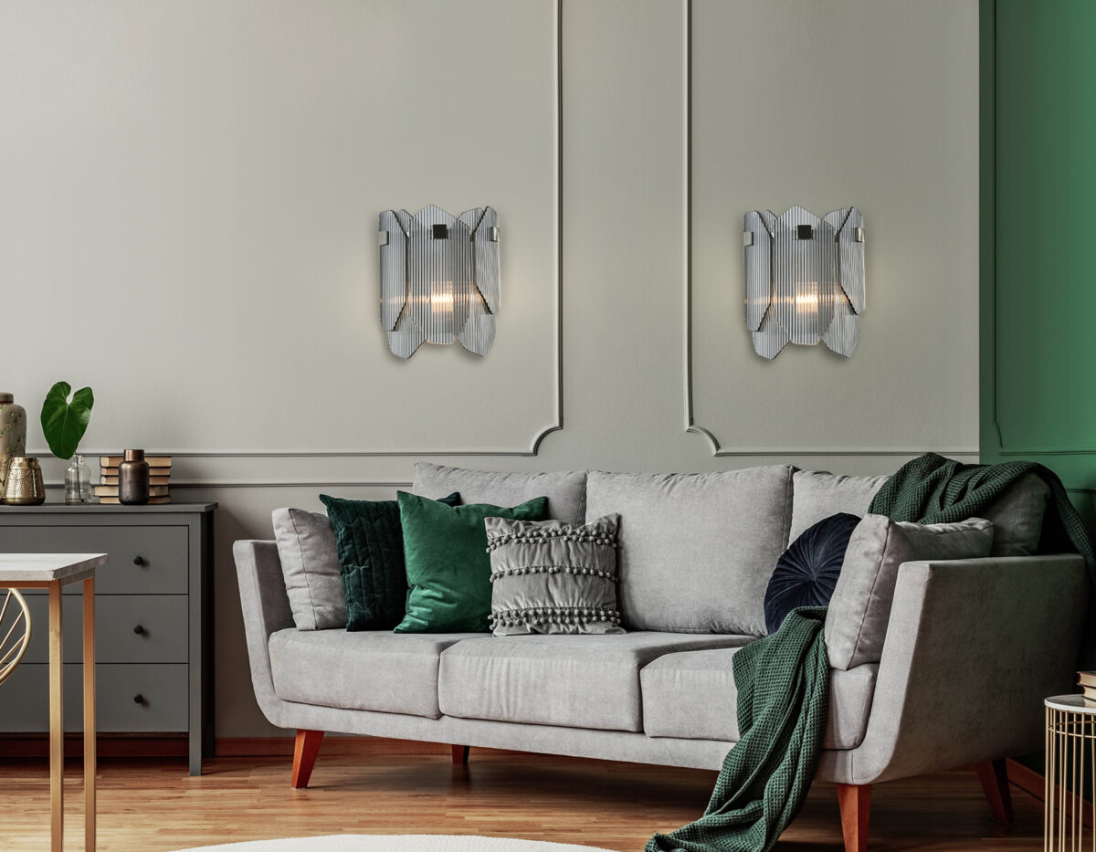 LH31207/2 SN/SM сатин никель/дымчатый E14*2 max 40W 220*150*270 — изображение 8