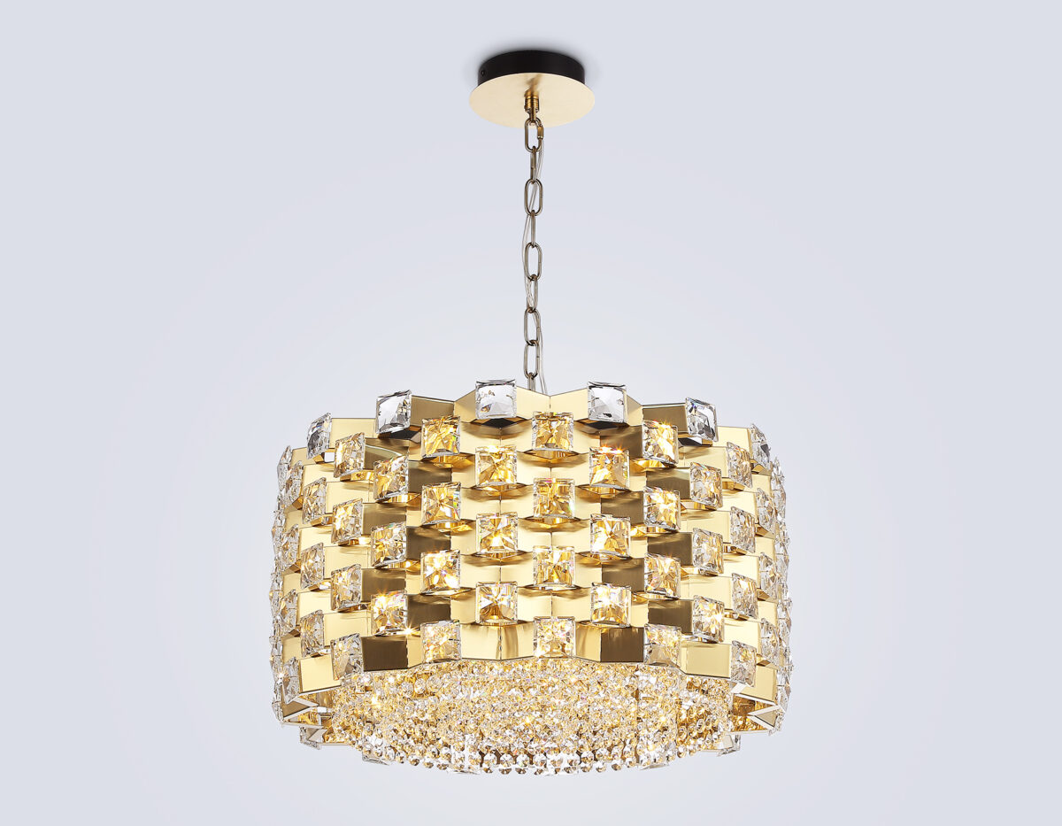 LH41003/12 BS/CL латунь/прозрачный E14*12 max 40W D540*290 — изображение 2