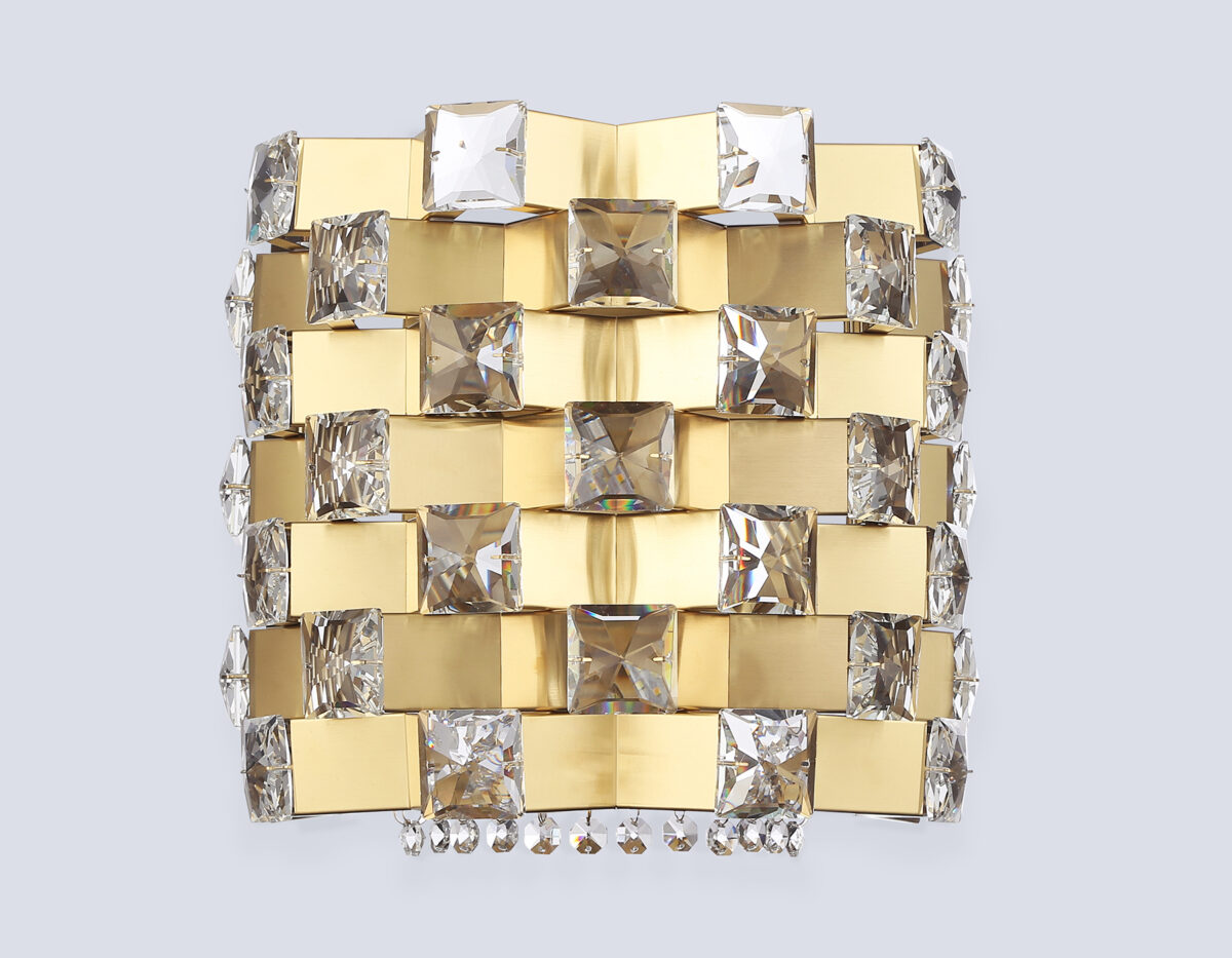 LH41014/2 BS/CL латунь/прозрачный E14*2 max 40W 300*190*270 — изображение 3