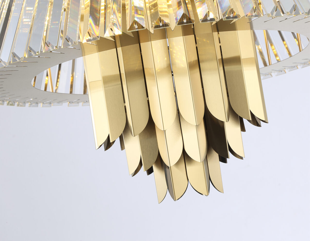 LH41017/12 BS/CL латунь/прозрачный E14*12 max 40W D560*660 — изображение 5