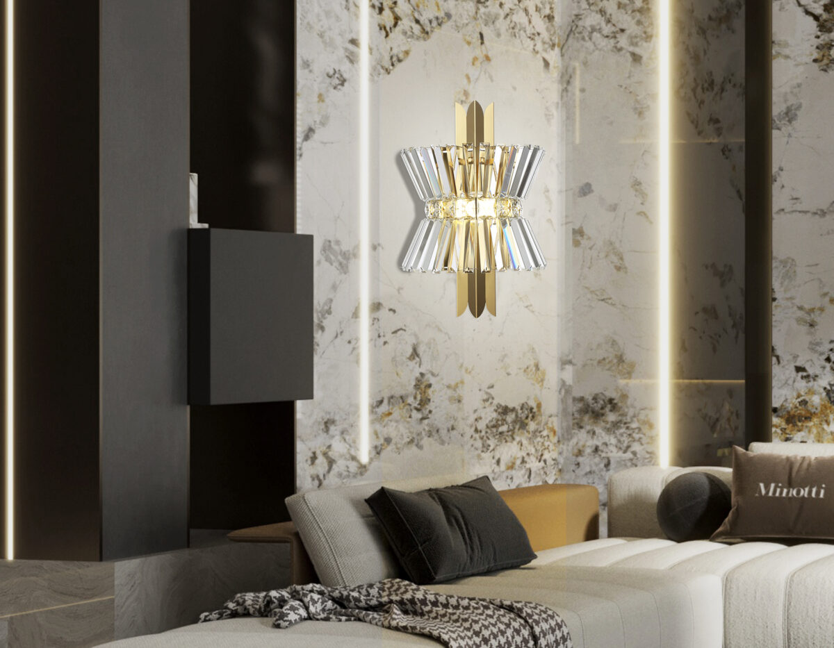 LH41029/2 BS/CL латунь/прозрачный E14*2 max 40W 310*180*460 — изображение 5