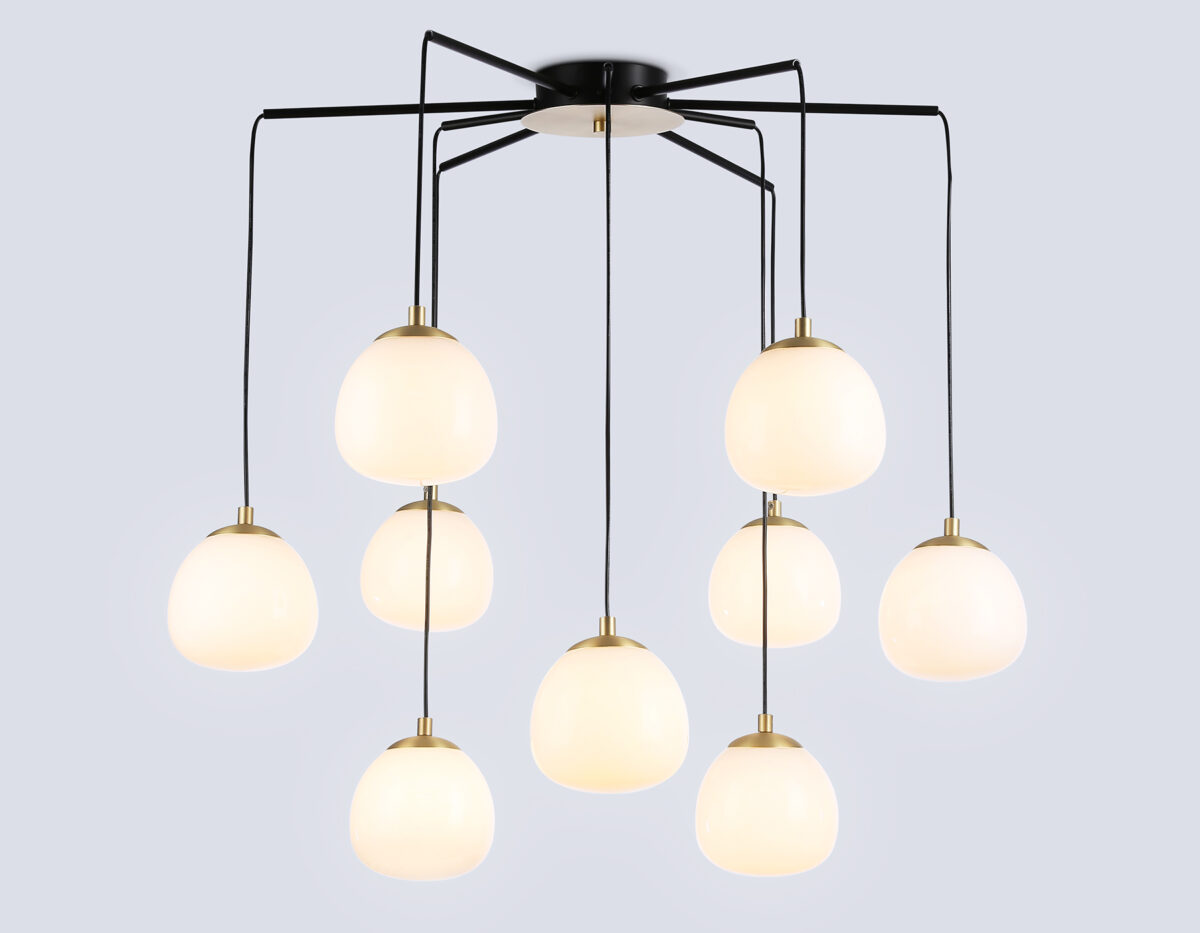 LH51001_mode1 LH51001/6+3 SGD/BK/FR золотой песок/черный /белый матовый G9*9 max 28W D750*700 — изображение 1