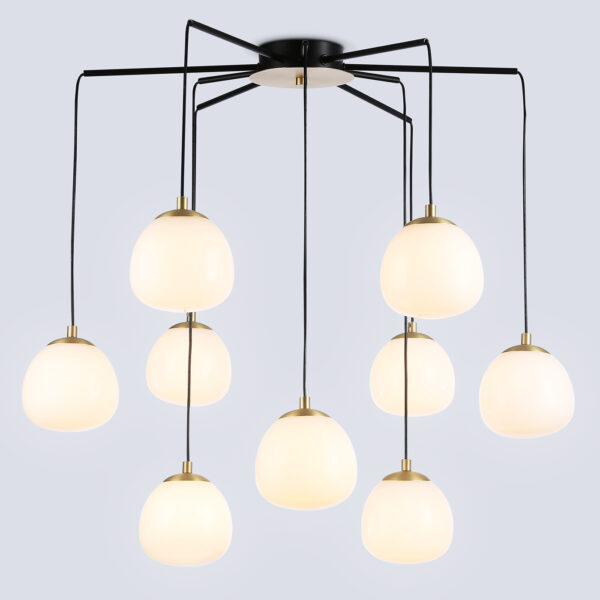 LH51001/6+3 SGD/BK/FR золотой песок/черный /белый матовый G9*9 max 28W D750*700