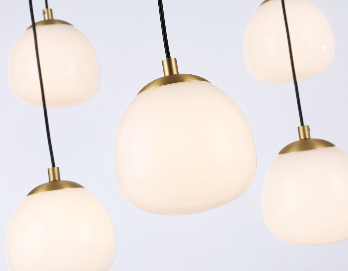 LH51001/6+3 SGD/BK/FR золотой песок/черный /белый матовый G9*9 max 28W D750*700 — изображение 5