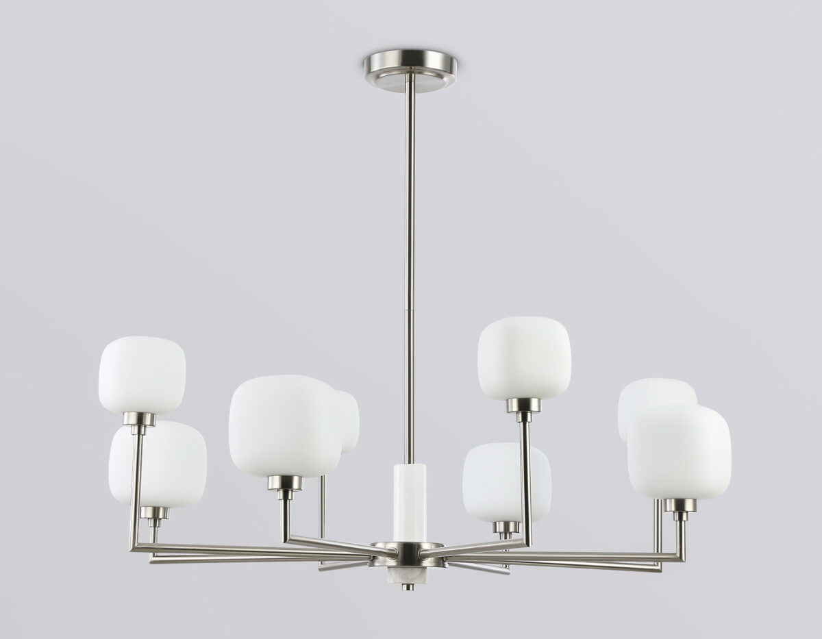 LH53003/8 SN/FR сатин никель/белый матовый G9*8 max 40W D830*680 — изображение 5