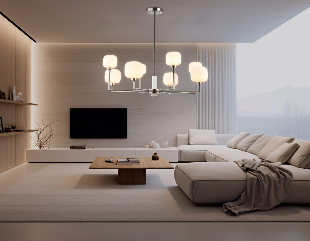 LH53003/8 SN/FR сатин никель/белый матовый G9*8 max 40W D830*680 — изображение 7