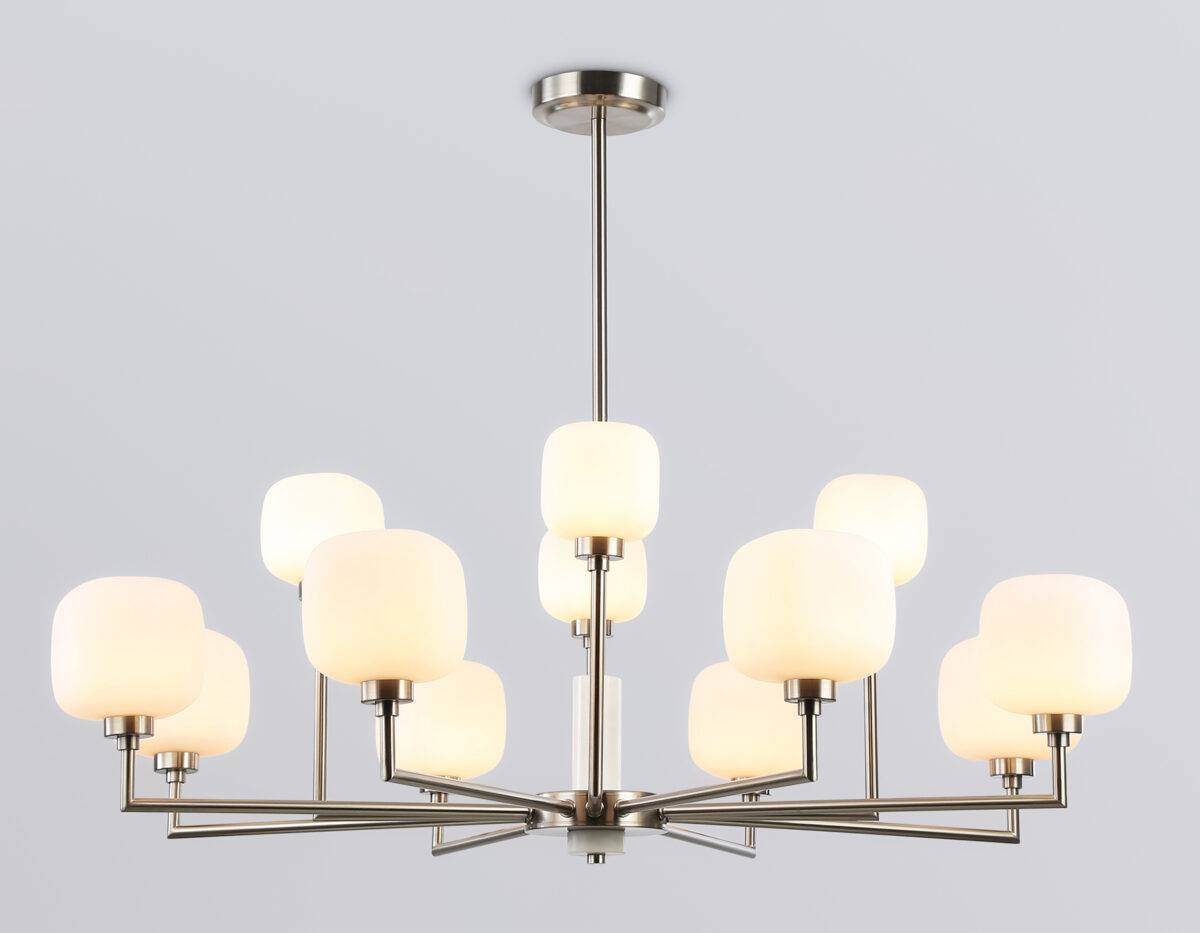 LH53005/12 SN/FR сатин никель/белый матовый G9*12 max 40W D910*680 — изображение 1