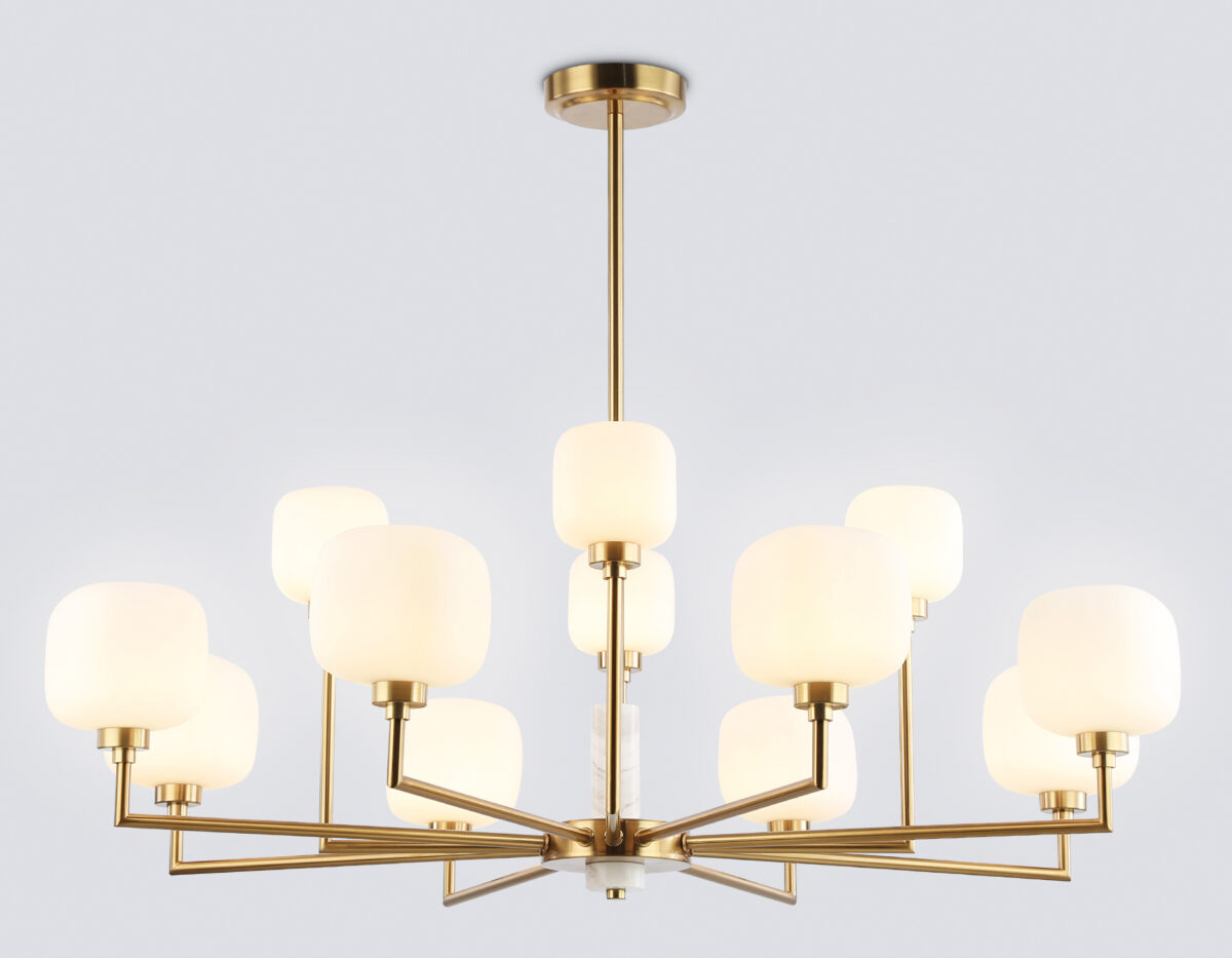 LH53019_mode1_1 LH53019/12 BS/FR латунь/белый матовый G9*12 max 40W D910*680 — изображение 1