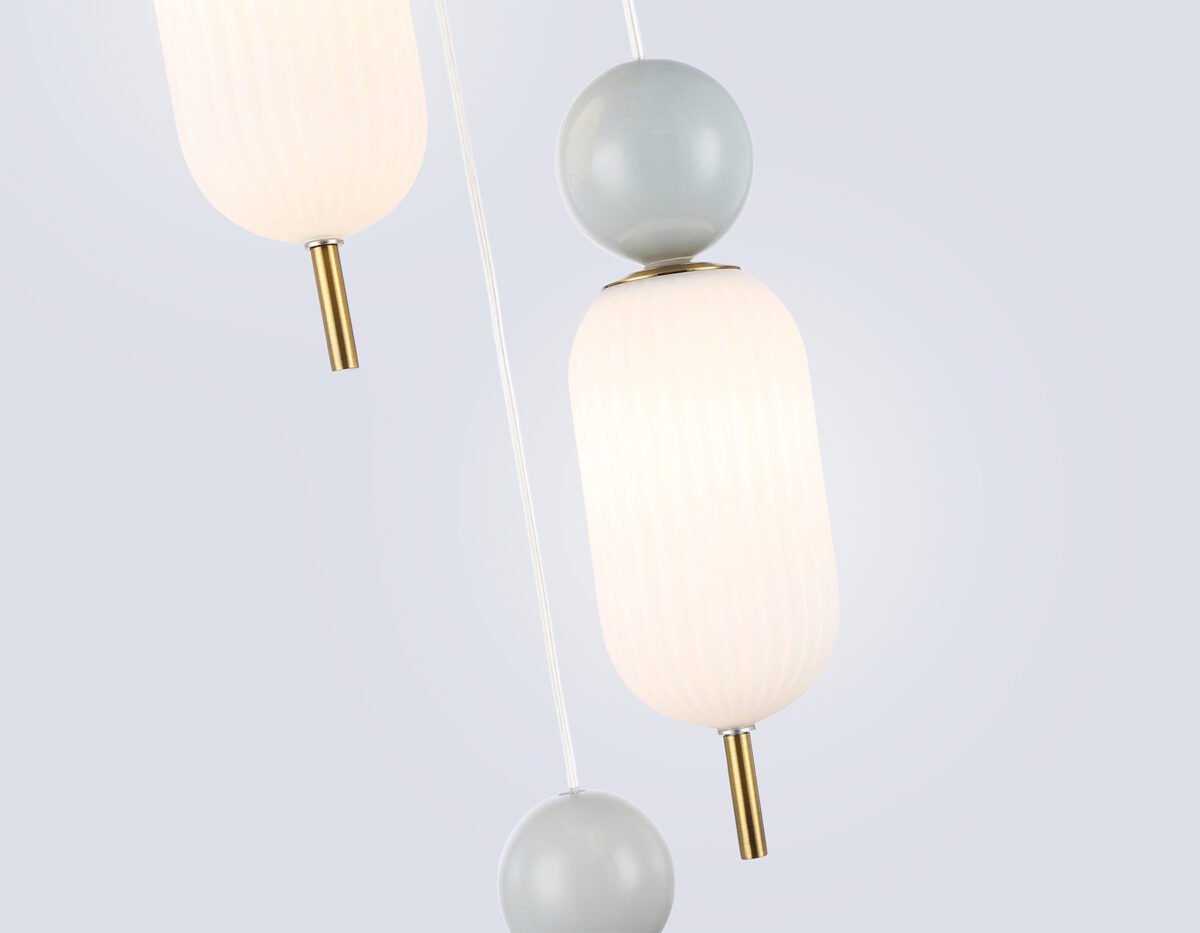 LH53102/3 BS/GR/FR латунь/серый/белый матовый G9*3 max 28W D260*1525 — изображение 4