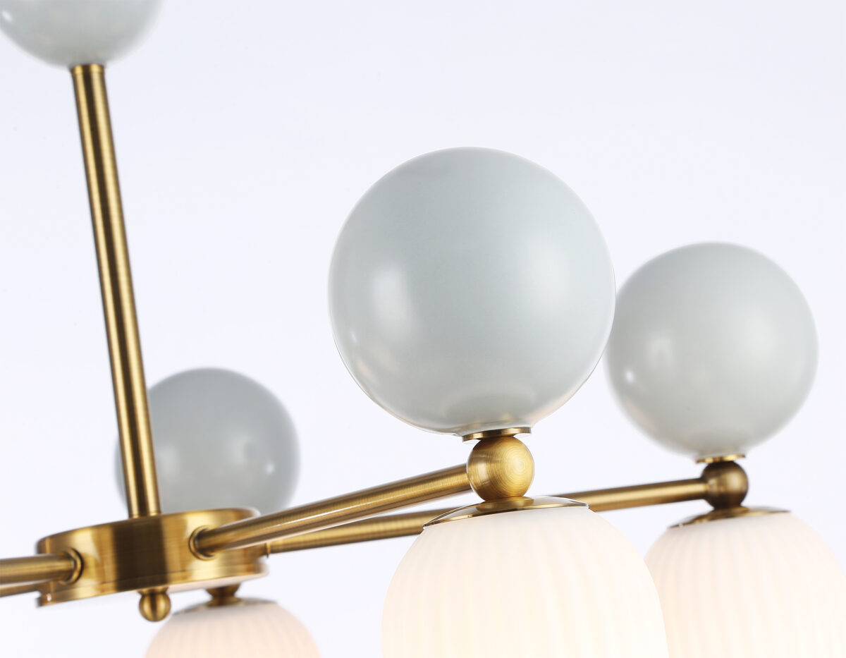 LH53104/5 BS/GR/FR латунь/серый/белый матовый G9*5 max 28W D650*750 — изображение 4