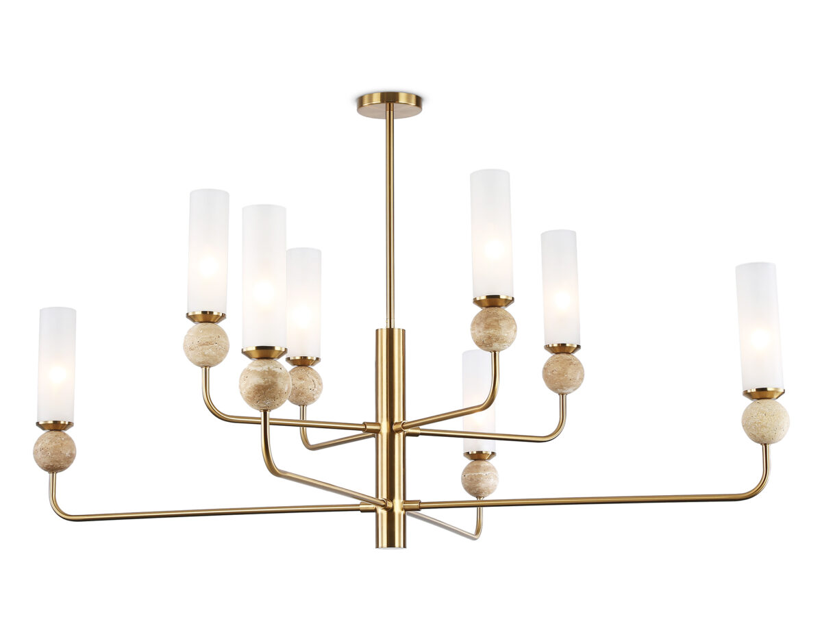 LH53252/8 BS/FR латунь/белый матовый E14*8 max 40W D1260*1445 — изображение 9