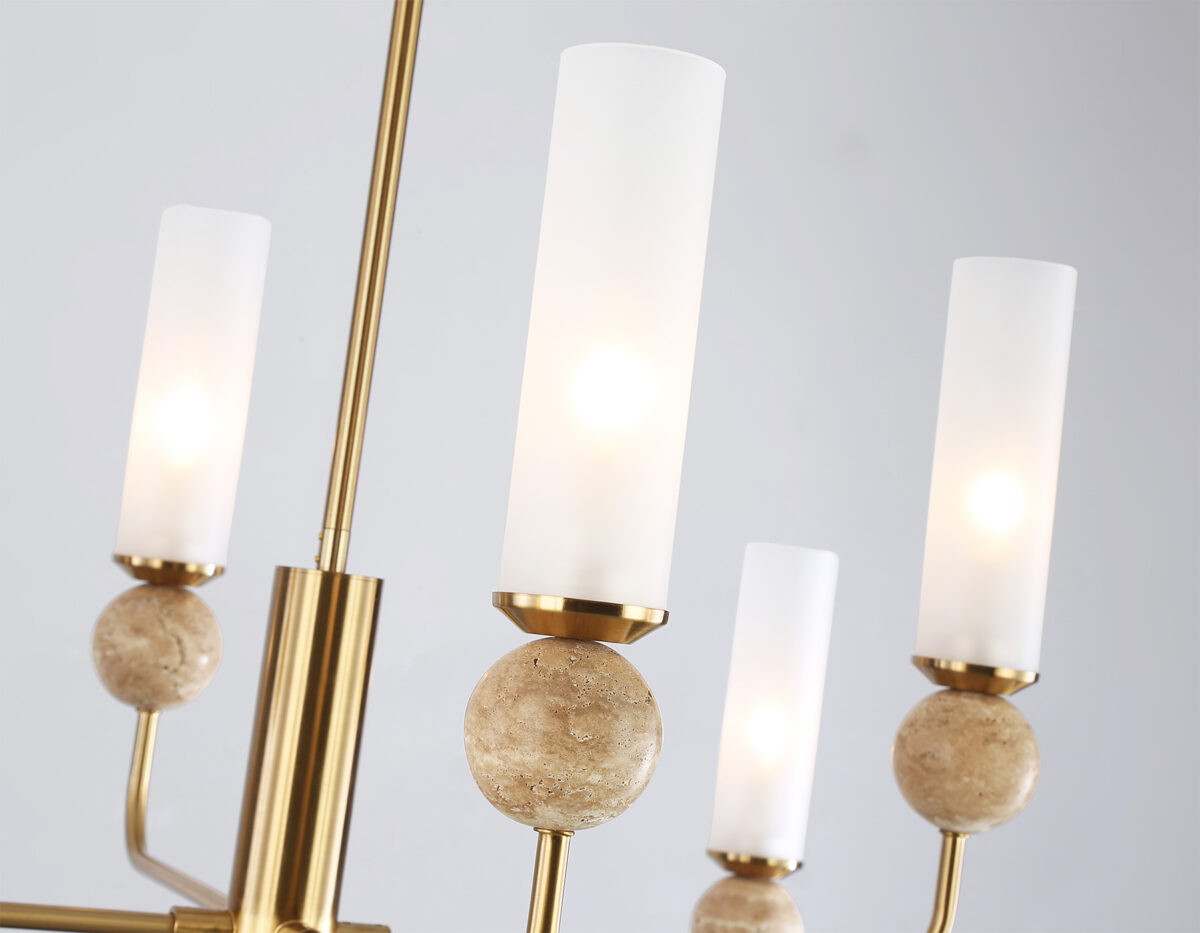 LH53252/8 BS/FR латунь/белый матовый E14*8 max 40W D1260*1445 — изображение 5