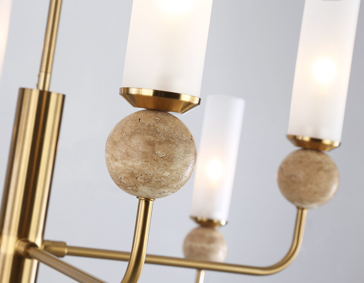 LH53252/8 BS/FR латунь/белый матовый E14*8 max 40W D1260*1445 — изображение 6