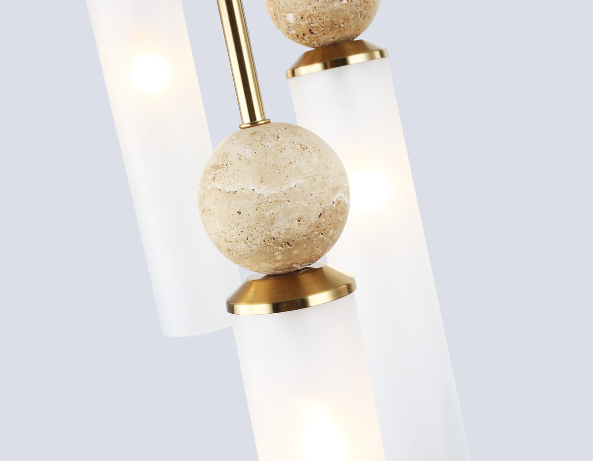 LH53259/5 BS/FR латунь/белый матовый E14*5 max 40W D330*1200 — изображение 6