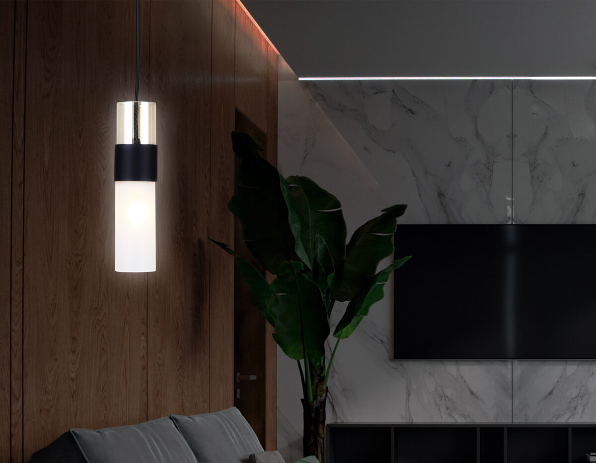 LH55101 BK/FR/TI черный/белый матовый/янтарь E14 max 40W D55*1500 — изображение 6