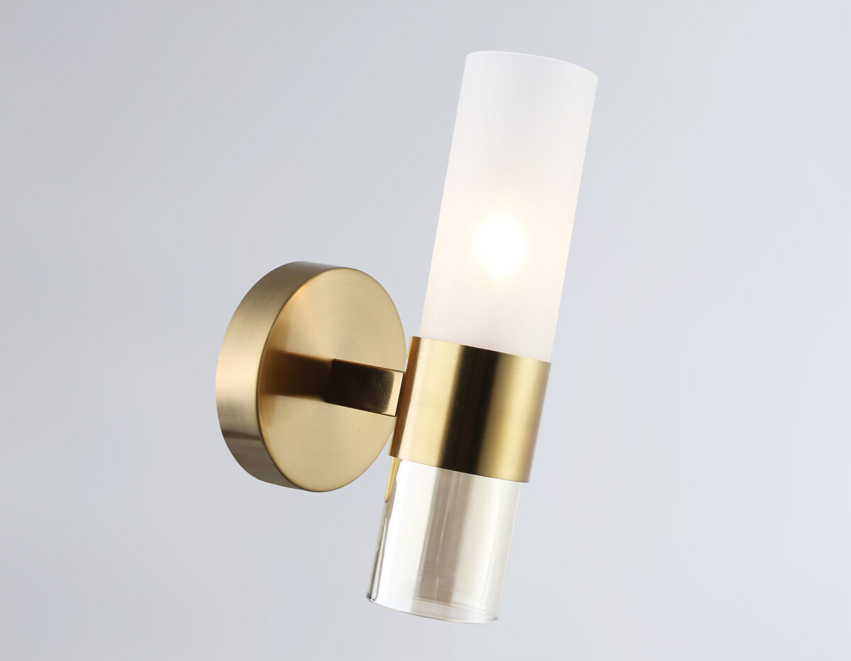 LH55116 BS/FR/TI латунь/белый матовый/янтарь E14 max 40W 130*100*225 — изображение 4