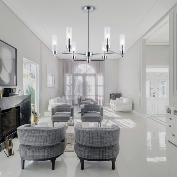 LH55151/6 CH/CL хром/прозрачный E14/6 max 40W D675*520