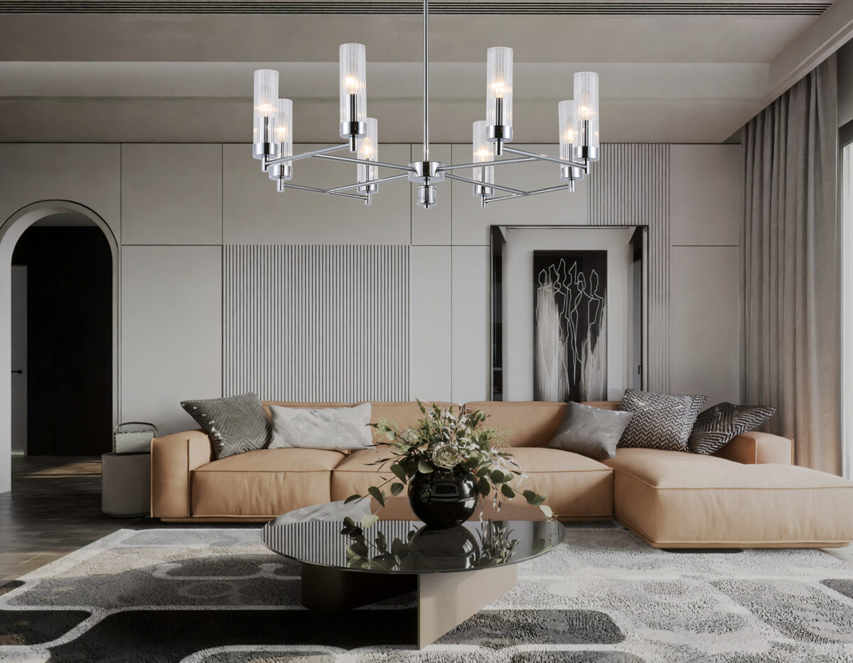 в наличии LH55152/8 CH/CL хром/прозрачный E14/8 max 40W D765*520 - купить в интернет-магазине Светильники Торг