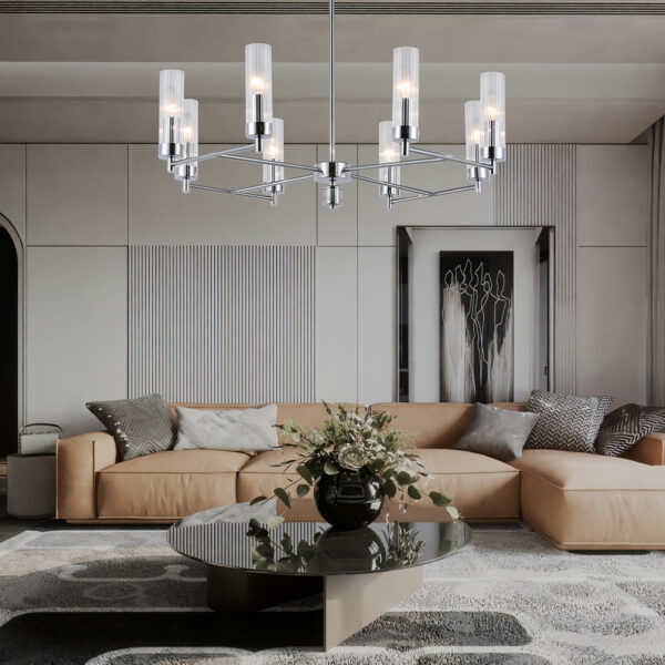 LH55152/8 CH/CL хром/прозрачный E14/8 max 40W D765*520