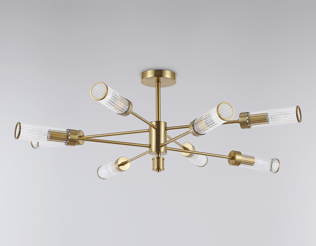 LH55162/8 BS/CL латунь/прозрачный E14/8 max 40W D930*330 — изображение 3