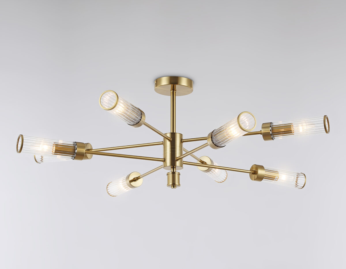 LH55162/8 BS/CL латунь/прозрачный E14/8 max 40W D930*330 — изображение 4