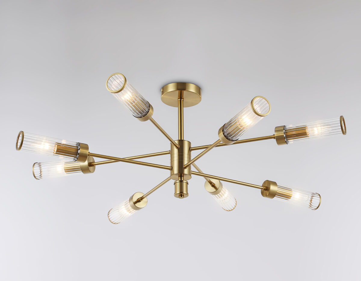 LH55162/8 BS/CL латунь/прозрачный E14/8 max 40W D930*330 — изображение 5