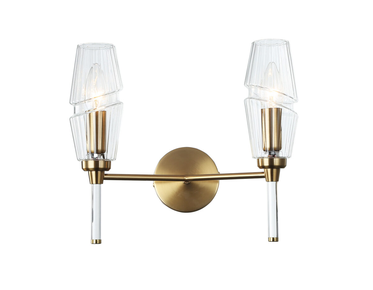 LH55206/2 BS/CL латунь/прозрачный E14*2 max 40W 330*170*280 — изображение 10
