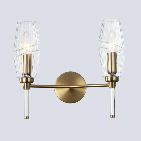 LH55206/2 BS/CL латунь/прозрачный E14*2 max 40W 330*170*280